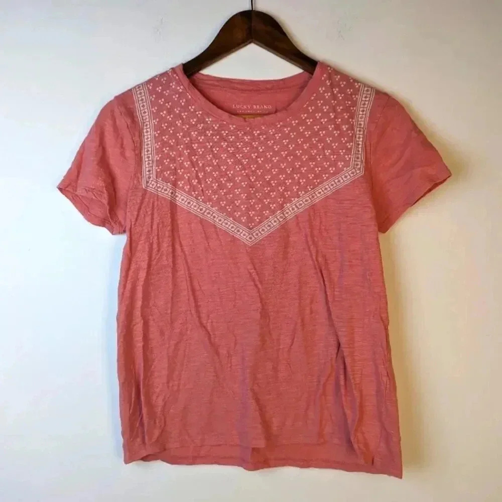 Lucky Brand Dusty Rose Top - Small